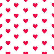 Red hearts seamless pattern Valentine&#039;s day vector illustration N3