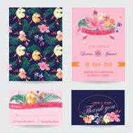 Invitation Congratulation Card Set - for Wedding Baby Shower N2