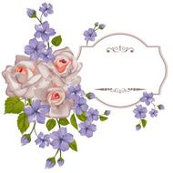 Background with roses Vector illustration Mothers Day card