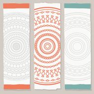 set of ethnic banners