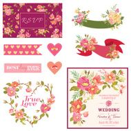 Floral Wedding Set - for Wedding Bridal Shower