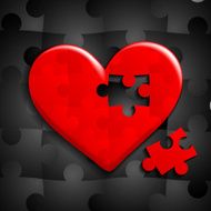 heart consisting of puzzles N5