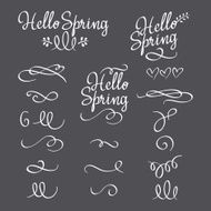 Set of elements for design &quot;Hello Spring&quot; N2