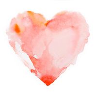 Watercolour heart isolated on white background N4