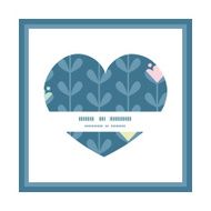 Vector blloming vines stripes heart symbol frame pattern invitation greeting N5