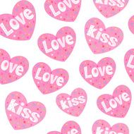 Love hearts seamless pattern