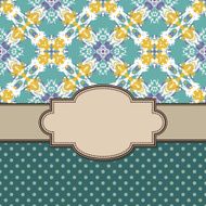 Vintage vector flower frame N96
