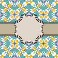 Vintage vector flower frame N97