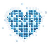 Tech abstract heart shape