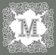 Doily Letter M Lace