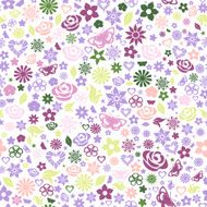 Seamless pattern of flowers N37