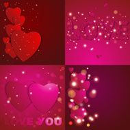 Valentines day Abstract paper hearts Love Valentine background with hearts N125