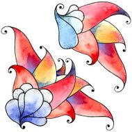 Watercolor floral petals N3