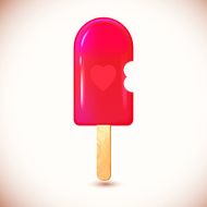 Loving fruit ice illustration