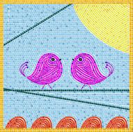 Tweet birds mosaic