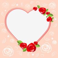 Love heart Template cards for Valentines Day