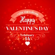 Typography Valentine&#039;s Day cards on bokeh background N11