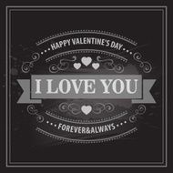 Typography Valentine&#039;s Day cards Caption chalk on a blackboard N9