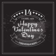 Typography Valentine&#039;s Day cards Caption chalk on a blackboard N10