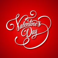 Inscription Valentine&#039;s Day Vector illustration N7