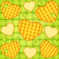 Beautiful background with lace ornaments and hearts Vector