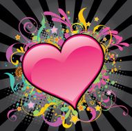 Valentine&#039;s Day funky heart