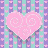 Pink heart card