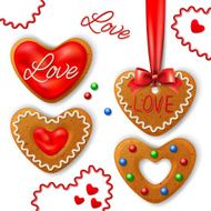 Set of Happy Valentine&#039;s day cookies N2