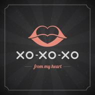 Happy Valentine&#039;s day Greeting Card Vintage Vector Background N11
