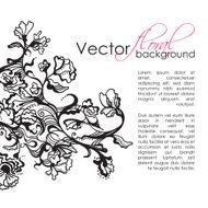 Vector Floral Sketch Hand Drawn Background