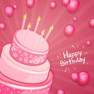 Vector Happy Birthday Greeting Card N34