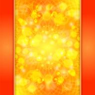 Elegant orange ornate background with lace ornament and boke N2