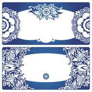 Vintage greeting cards with floral motifs in east style N3