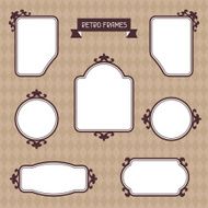 Vintage background photo frames with decorative ornament N2