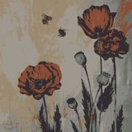 painting floral card N3