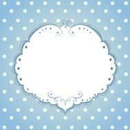 Card with frame and polka dot background N4
