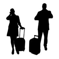 Vector silhouette of business people N16