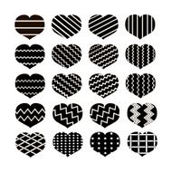 black loving heart icon