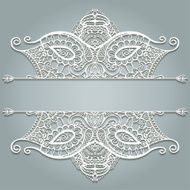 Abstract decoration lace frame border pattern ethnic ornament N2