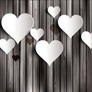 Abstract heart on wooden background N9