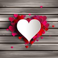 Abstract heart on wooden background N10