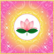 Lotus blossom background or card N2