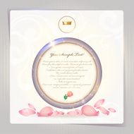 Vintage rose bubble Vector Illustration