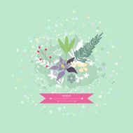 Beautiful romantic card Hand drawn vector illustration N5