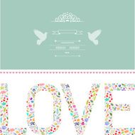 Beautiful romantic card Hand drawn vector illustration N6