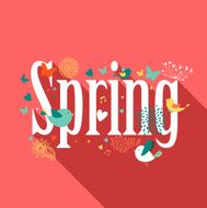 Spring text design concept card