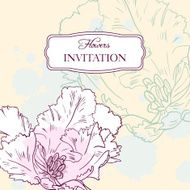 vintage floral card with tulip