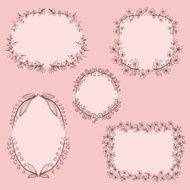 Collection of floral frames