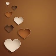 Chocolate hearts Valentine&#039;s day background N2