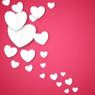 Valentines Day Paper Heart Backgroung Vector Illustration N10